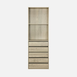 Alice's Garden Sweeek - Modular Open Wardrobe Drawer And Shelf Unit Modulo Natural 60X45X180 Cm - thumbnail 2