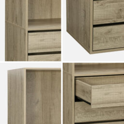 Alice's Garden Sweeek - Modular Open Wardrobe Drawer And Shelf Unit Modulo Natural 60X45X180 Cm - thumbnail 4