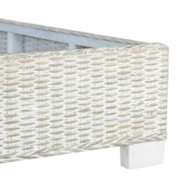 Berkfield Bed Frame Grey Natural Rattan 180X200 Cm 6Ft Super King - thumbnail 5