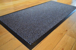 Grey Rubber Barrier Rug Long Narrow Hall Runner Door Mat & Floor Mat 600 X 900 mm
