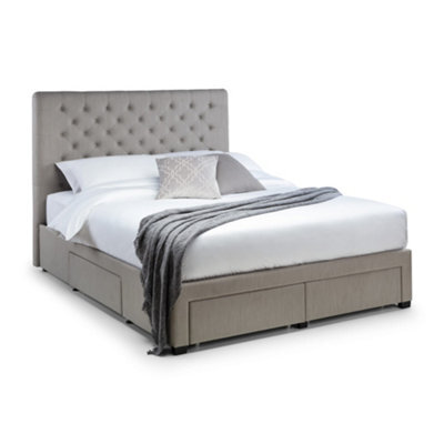 Oakham Lunar 4 Drawer Bed - Grey Linen -  Superking (180Cm) (150Cm) - image 1