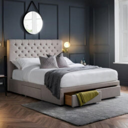 Oakham Lunar 4 Drawer Bed - Grey Linen -  Superking (180Cm) (150Cm) - thumbnail 3