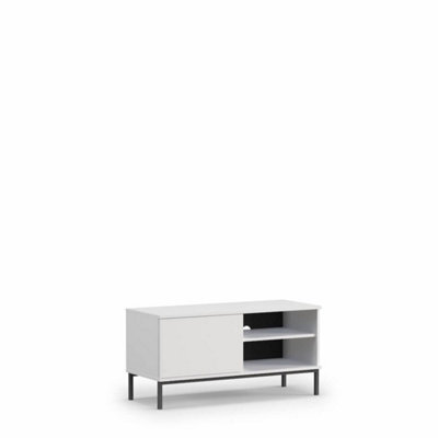 Arte Querty 04 Tv Cabinet In White Matt - Streamlined Design For Modern Living - W1010mm X H500mm X D410mm - image 1