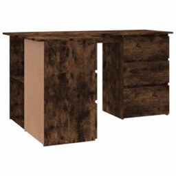 Vidaxl Corner Desk Smoked Oak 145X100X76 Cm Engineered Wood - thumbnail 5
