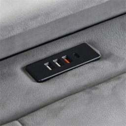 Abrihome Upholstered Bed, 4Ft6 Double Bed 135X190Cm, Lower Flap Door Storage, With Led Light Strip, 3 Usb Port+1 Type C, Velvet, Grey - thumbnail 6
