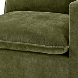Furniturebox Uk Echo Green Linen-Look Fabric 2 Seater Modular Sofa - thumbnail 3