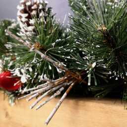 Samuel Alexander Premier 180Cm (6Ft) Festive Red Dressed Christmas Garland With Bows And Red Baubles - thumbnail 6