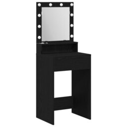 Walplus Black Oak Dressing Table With Led Lights - 50X41X135 Cm - thumbnail 2