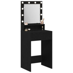 Walplus Black Oak Dressing Table With Led Lights - 50X41X135 Cm - thumbnail 3