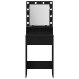 Walplus Black Oak Dressing Table With Led Lights - 50X41X135 Cm - thumbnail 4