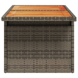 Berkfield Garden Table Grey 100X55X73 Cm Poly Rattan And Acacia Wood - thumbnail 6