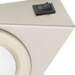 GoodHome Chardin White Silver Effect Mains-Powered Led Neutral White Under Cabinet Light Ip20 (L)120mm (W)118mm - thumbnail 3