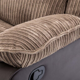 More4Homes Postana Manual High Back Jumbo Cord Fabric Recliner 2 Seater Sofa (Brown) - thumbnail 6