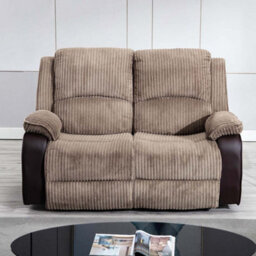 More4Homes Postana Manual High Back Jumbo Cord Fabric Recliner 2 Seater Sofa (Brown) - thumbnail 9