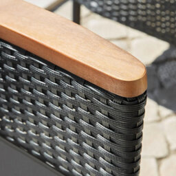Heze Furniture Kordoba Rattan Garden Furniture Set With Dining Table And 8 Chairs In Black & Oak - thumbnail 7