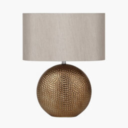 Pacific Lifestyle Set Of 2 Mabel Bronze Dot Textured Ceramic Table Lamp - thumbnail 5