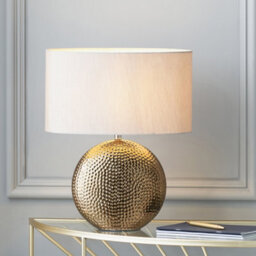 Pacific Lifestyle Set Of 2 Mabel Bronze Dot Textured Ceramic Table Lamp - thumbnail 4