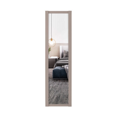 Spacepro Mirrored Pebble Framed Sliding Wardrobe Door (H)2220mm (W)762mm - image 1