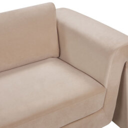 Beliani Sofa 3 Seater Maunu Velvet Sand Beige - thumbnail 7