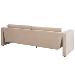 Beliani Sofa 3 Seater Maunu Velvet Sand Beige - thumbnail 5