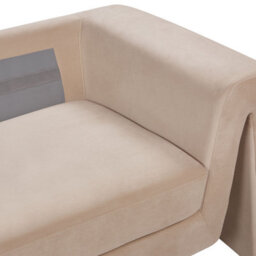 Beliani Sofa 3 Seater Maunu Velvet Sand Beige - thumbnail 8