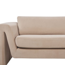 Beliani Sofa 3 Seater Maunu Velvet Sand Beige - thumbnail 6
