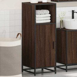 Berkfield Bathroom Cabinet Brown Oak 35X37.5X100 Cm Engineered Wood - thumbnail 4