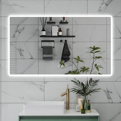 Probaty Bathrooms 1600X800mm Bathroom 3 Colors Dimmable Led Mirror With Bluetooth And Memory Function,anti-Fog Wall Mounted Vanity Backlit Mirror - image 1