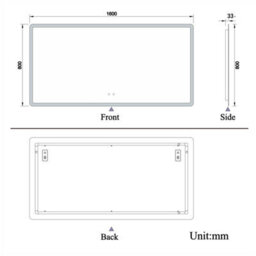 Probaty Bathrooms 1600X800mm Bathroom 3 Colors Dimmable Led Mirror With Bluetooth And Memory Function,anti-Fog Wall Mounted Vanity Backlit Mirror - thumbnail 9