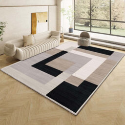 Ameha Rugs Living Room Large 160X230 Cm - Area Rugs For Bedroom Non Slip -Modern Carpet Non Shedding Geometric Style(Milo Neutral) - thumbnail 1