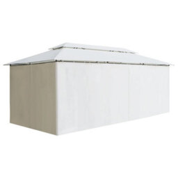 Walplus Gazebo With Curtains 600X298X270 Cm White 180G/ma - thumbnail 3