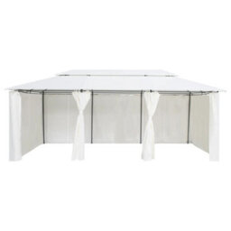 Walplus Gazebo With Curtains 600X298X270 Cm White 180G/ma - thumbnail 2