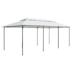 Walplus Gazebo With Curtains 600X298X270 Cm White 180G/ma - thumbnail 4