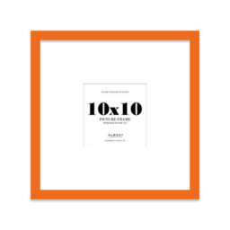 "10X10"" Orange Picture Frame - 10X10"" Square Frame With 7X7"" Mount For 10X10""/7X7"" Pictures Art Deco Style Gallery Wall, 1 Pack" - thumbnail 1