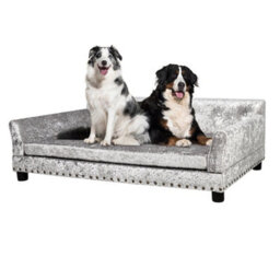 Bingopaw Xl Velvet Tufted Dog Sofa Bed Pet Elevated Bed For Curler Stretcher Leaner Dogs,120X74X40Cm - thumbnail 9