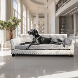 Bingopaw Xl Velvet Tufted Dog Sofa Bed Pet Elevated Bed For Curler Stretcher Leaner Dogs,120X74X40Cm - thumbnail 5