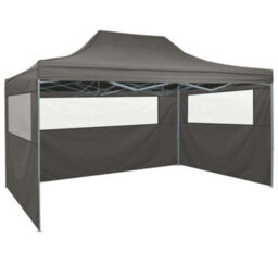 Berkfield Professional Folding Party Tent With 4 Sidewalls 3X4 M Steel Anthracite - thumbnail 4