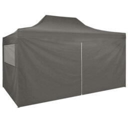 Berkfield Professional Folding Party Tent With 4 Sidewalls 3X4 M Steel Anthracite - thumbnail 3