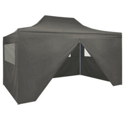 Berkfield Professional Folding Party Tent With 4 Sidewalls 3X4 M Steel Anthracite