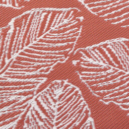Fusion Matteo Leaf Print Uv Resistant Terracotta Outdoor Rug - thumbnail 3