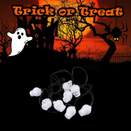 Halloween Skull Lights Led Set Of 8 Trick Or Treat Party Of - thumbnail 3