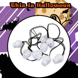 Halloween Skull Lights Led Set Of 8 Trick Or Treat Party Of - thumbnail 7