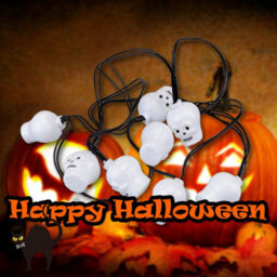 Halloween Skull Lights Led Set Of 8 Trick Or Treat Party Of - thumbnail 5