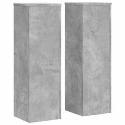 Walplus Plant Stand 2Pcs Concrete Grey 25X25X80 Cm Engineered Wood - thumbnail 2