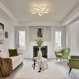 60W Flower Ceiling Lights Led 3000K Chandeliers Lamps For Living Room Bedroom - thumbnail 3