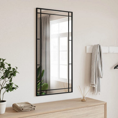 Walplus Wall Mirror Black 50X100 Cm Rectangle Iron - image 1