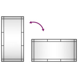 Walplus Wall Mirror Black 50X100 Cm Rectangle Iron - thumbnail 7