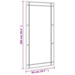 Walplus Wall Mirror Black 50X100 Cm Rectangle Iron - thumbnail 8