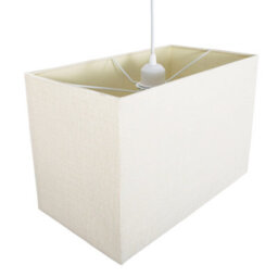 Happy Homewares Large Rectangular Cream Linen Fabric Lamp Shade For Table And Floor Lamp Bases - thumbnail 5