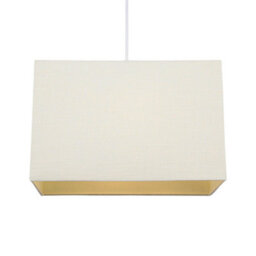 Happy Homewares Large Rectangular Cream Linen Fabric Lamp Shade For Table And Floor Lamp Bases - thumbnail 2